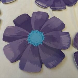 Precidio Plates Purple Floral Melamine 8” Set of 6